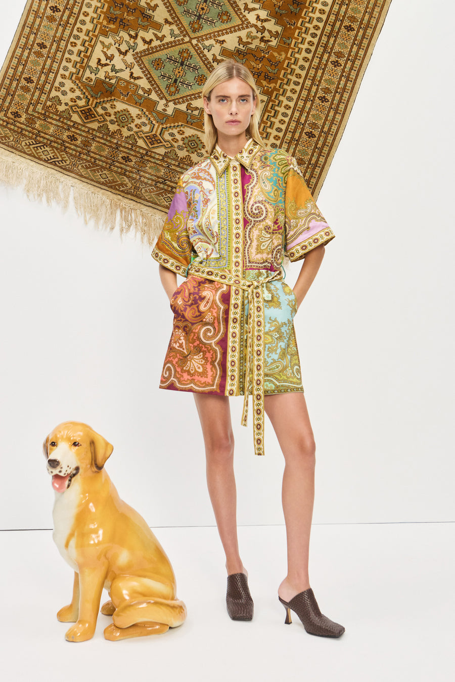 Clemenza Spliced Mini Dress- Preorder Dresses Alèmais