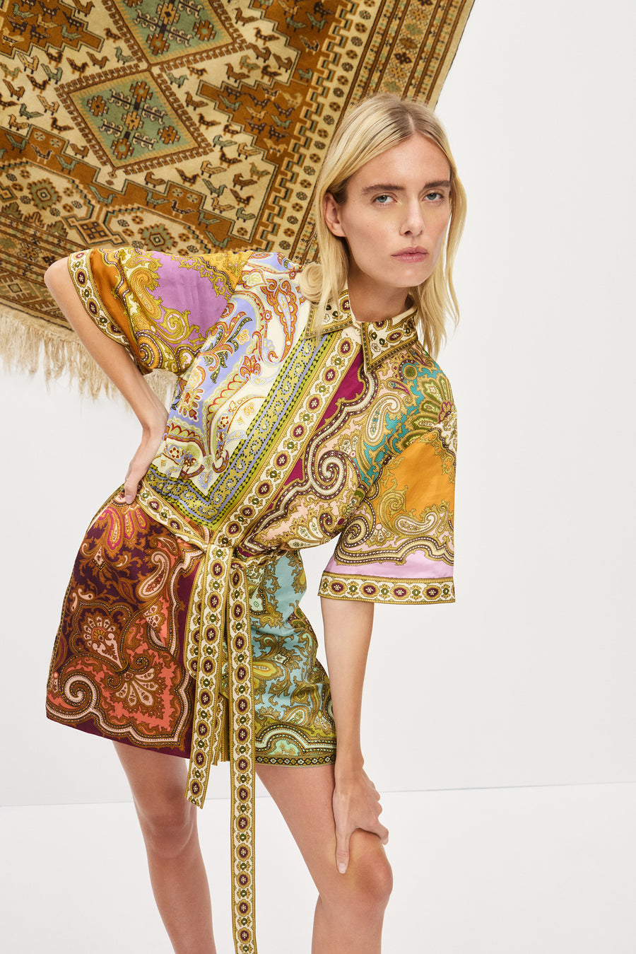 Clemenza Spliced Mini Dress- Preorder Dresses Alèmais