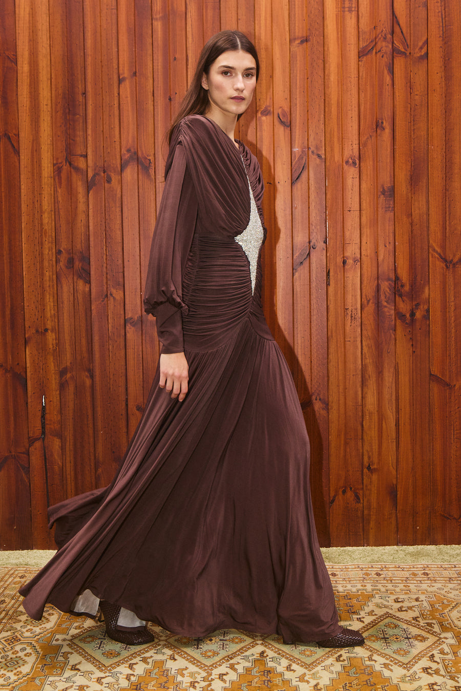 Silvio Ruched Midi Dress- Preorder Dresses Alèmais
