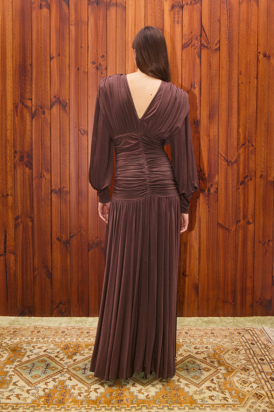 Silvio Ruched Midi Dress- Preorder Dresses Alèmais