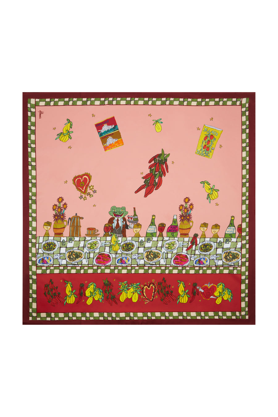 Contessa Silk Scarf- Preorder scarf Alèmais