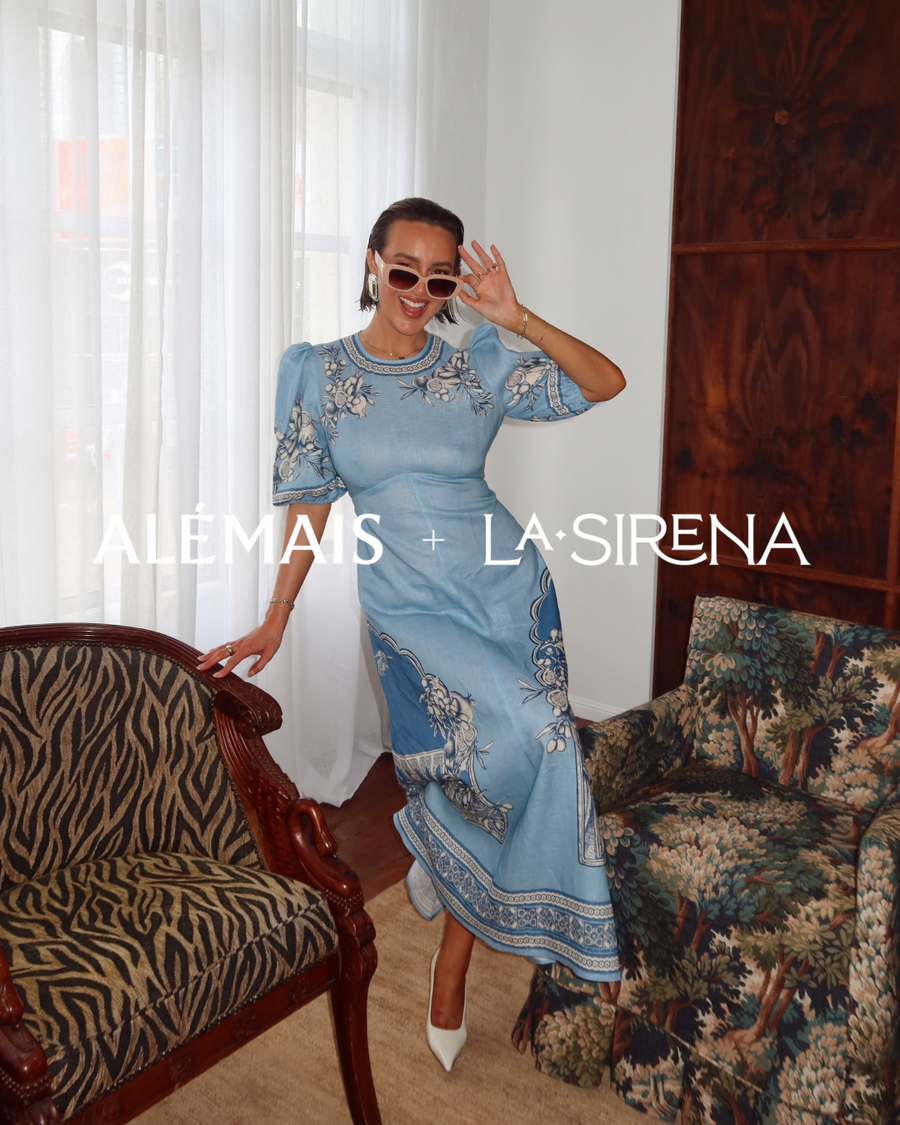 La. Sirena Exclusive- Villa Romantica Midi Dress Dresses Alèmais