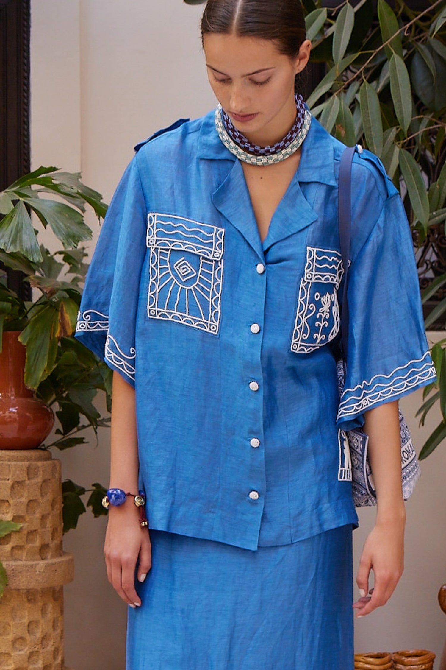 Yasmeen Embellished Oversized Shirt shirt Alèmais