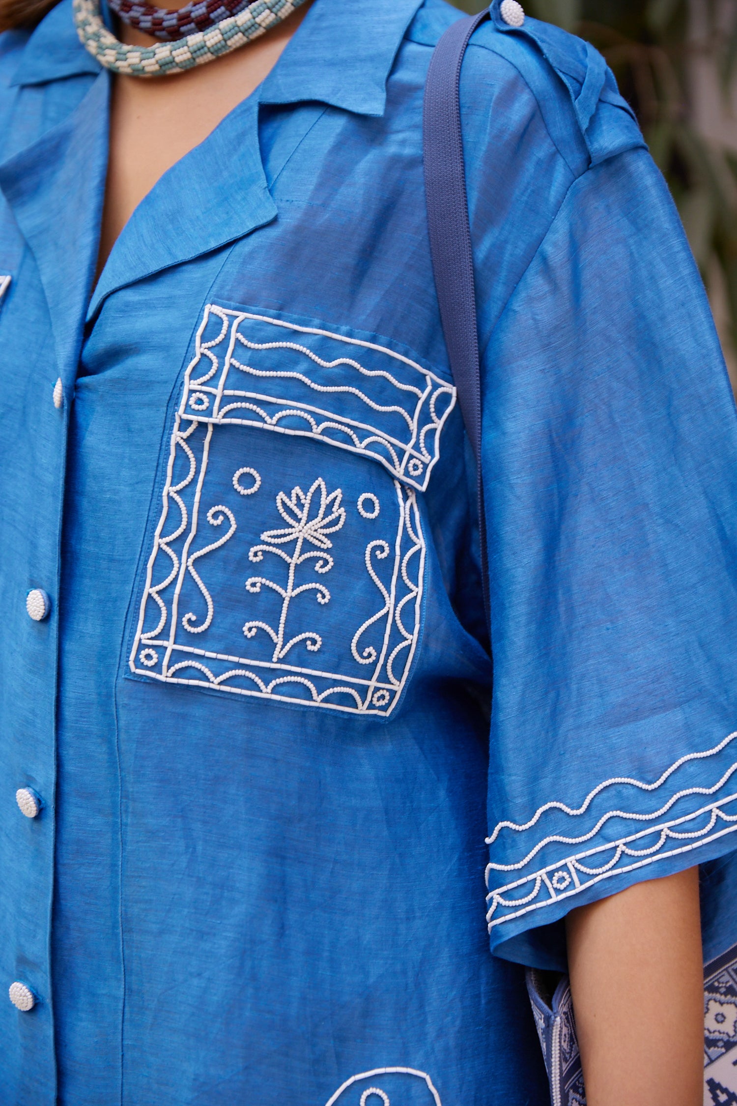 Yasmeen Embellished Oversized Shirt shirt Alèmais