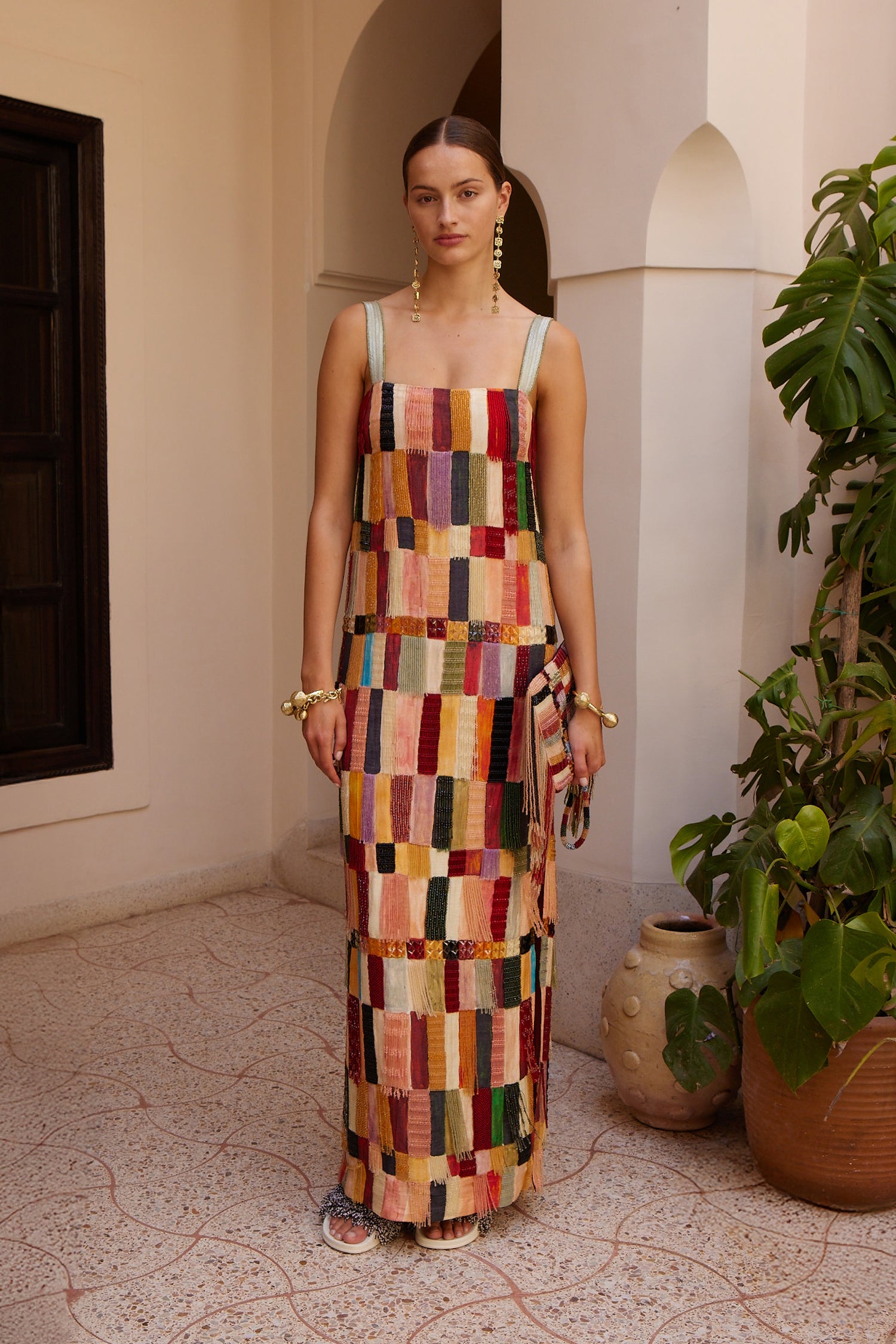 Marjorelle Embellished Midi Dress Dresses Alèmais