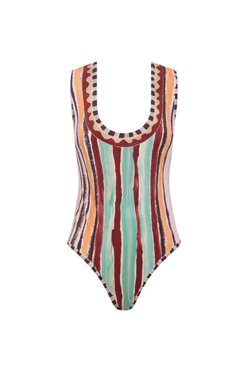 Michelle Scoop Neck One Piece swim Alèmais