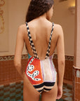 Michelle V Neck One Piece swim Alèmais