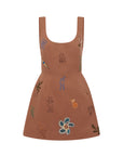 Dusty Embroidered Mini Dress Dresses Alèmais