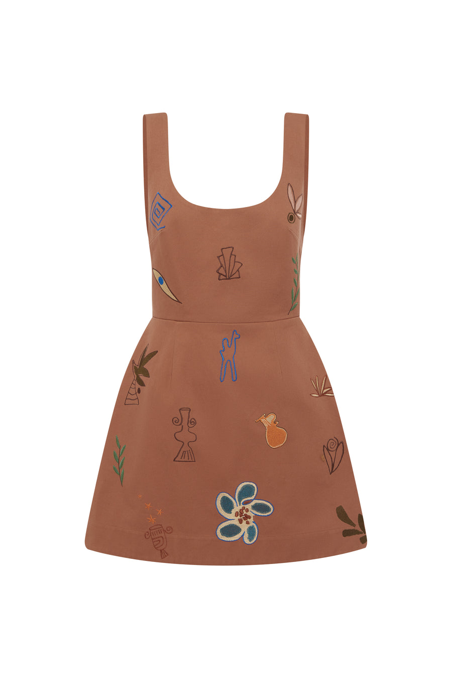 Dusty Embroidered Mini Dress Dresses Alèmais