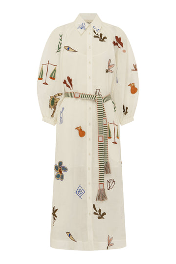Mina Embroidered Shirtdress- Preorder Dresses Alèmais