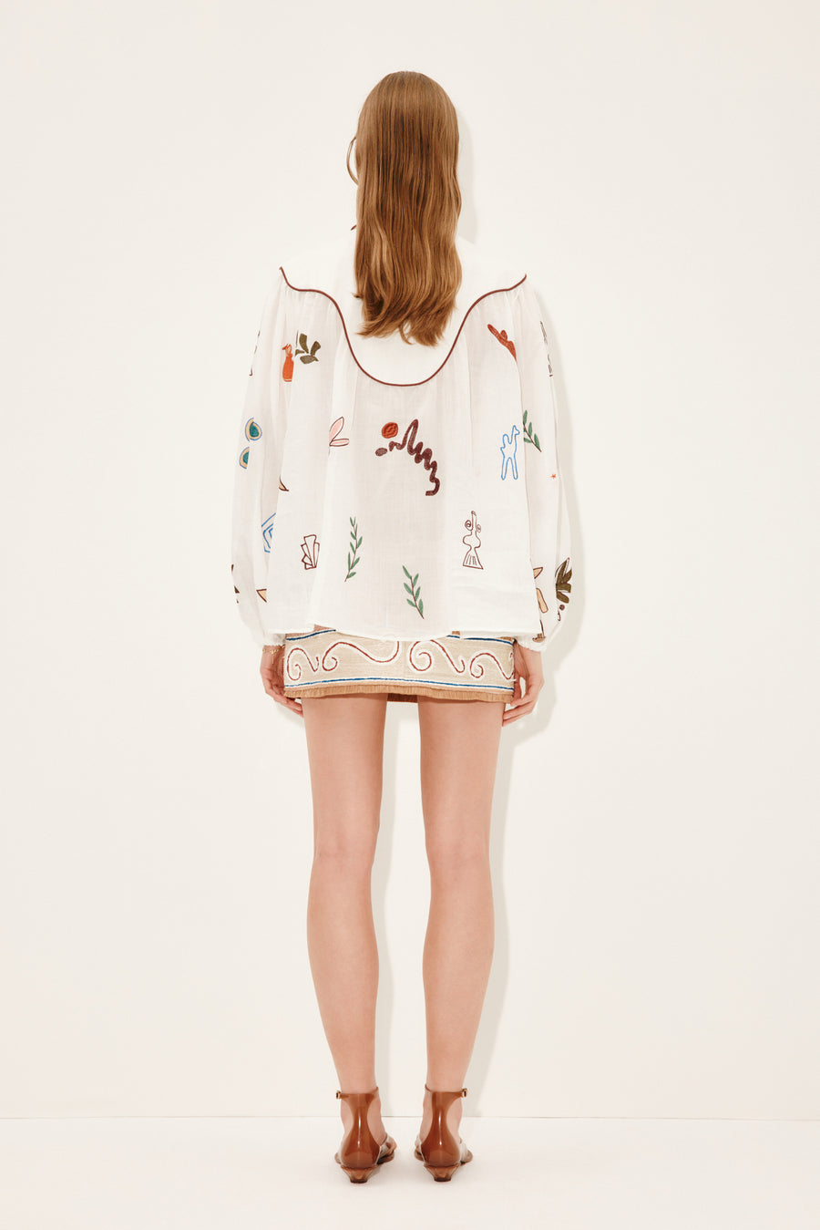Mina Embroidered Blouse shirt ALEMAIS