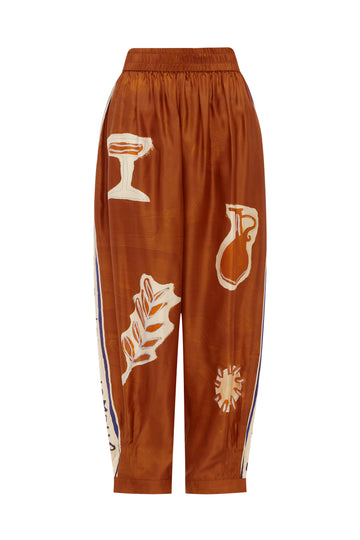 Soleil D'amour Tapered Silk Pant- Preorder Pants Alèmais