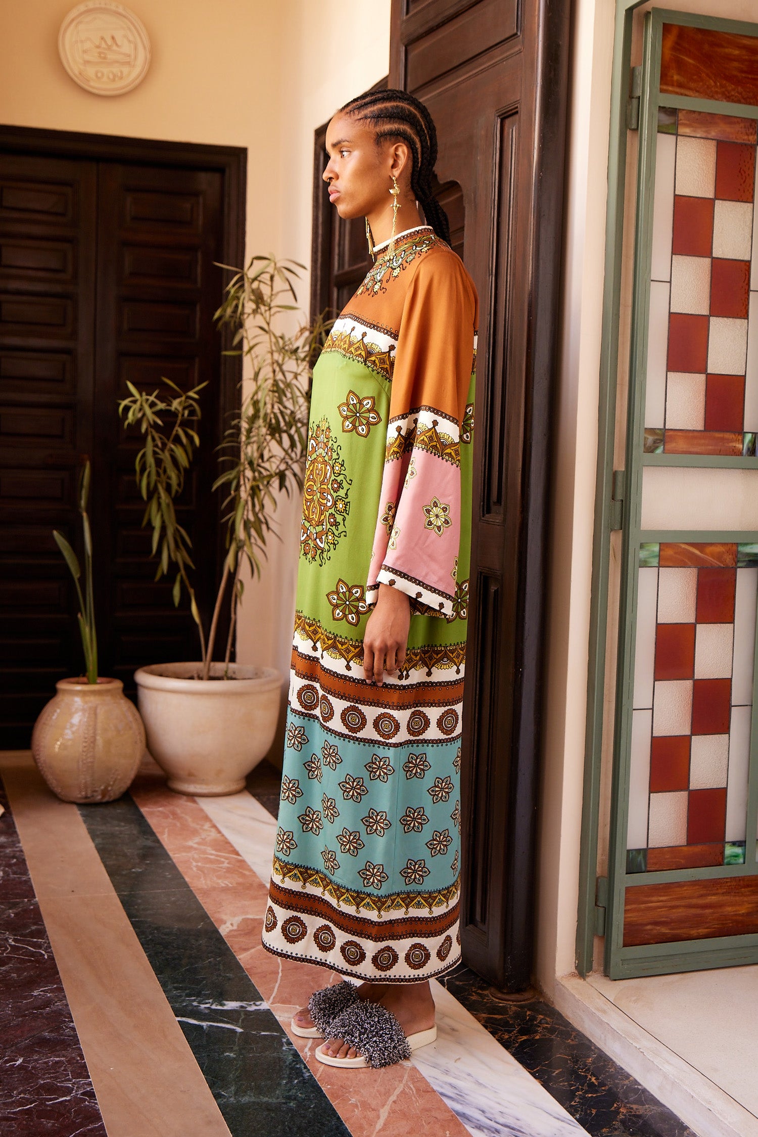 Contina Silk Midi Dress Dresses Alèmais