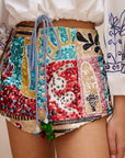 Jazz Embellished Corset Shorts Shorts ALEMAIS