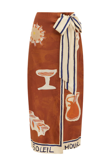 Soleil D'amour Silk Sarong Skirt- Preorder Skirts Alèmais