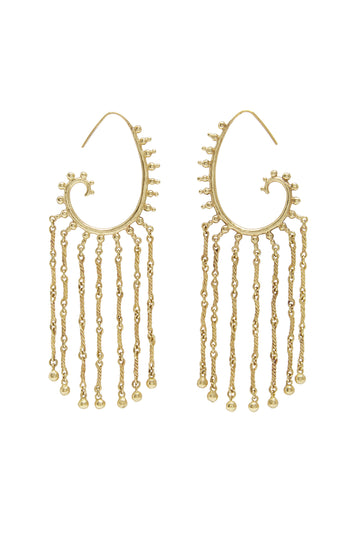 Le Jardin Paisley Chain Hoops Earrings Alèmais