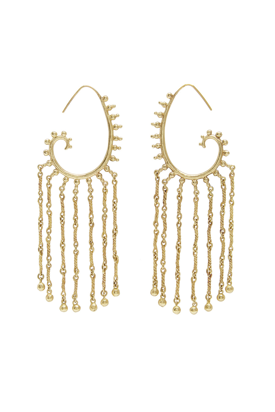 Le Jardin Paisley Chain Hoops Earrings Alèmais