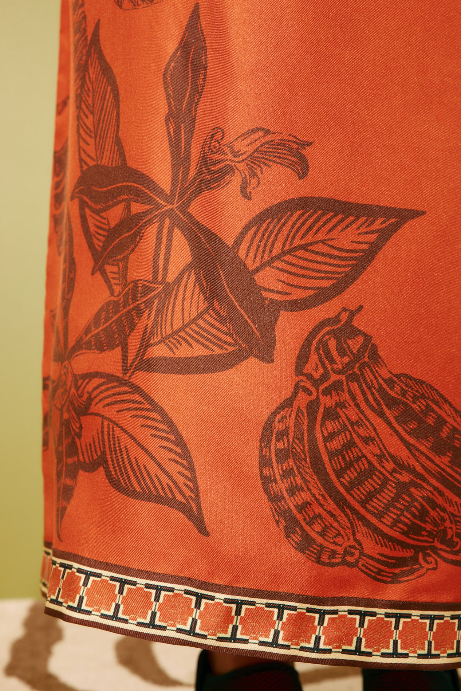 Monkey Dance Silk Midi Dress Dresses ALEMAIS