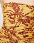 Banana Blossom Ruched Gown Dresses ALEMAIS