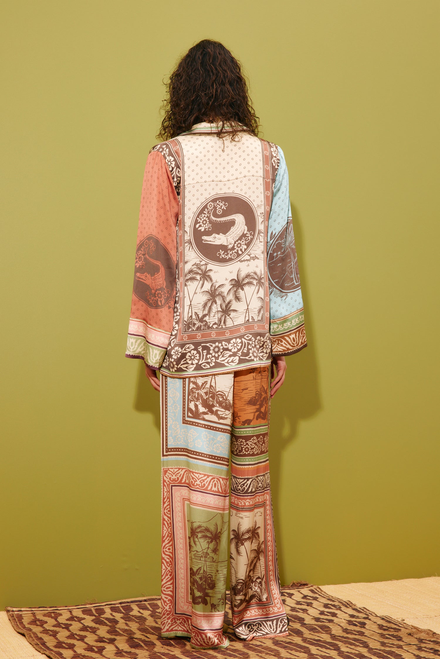 Alberta Silk Shirt Pants ALEMAIS