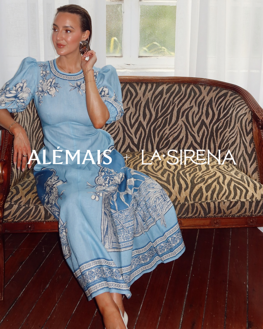 La. Sirena Exclusive- Villa Romantica Midi Dress Dresses Alèmais