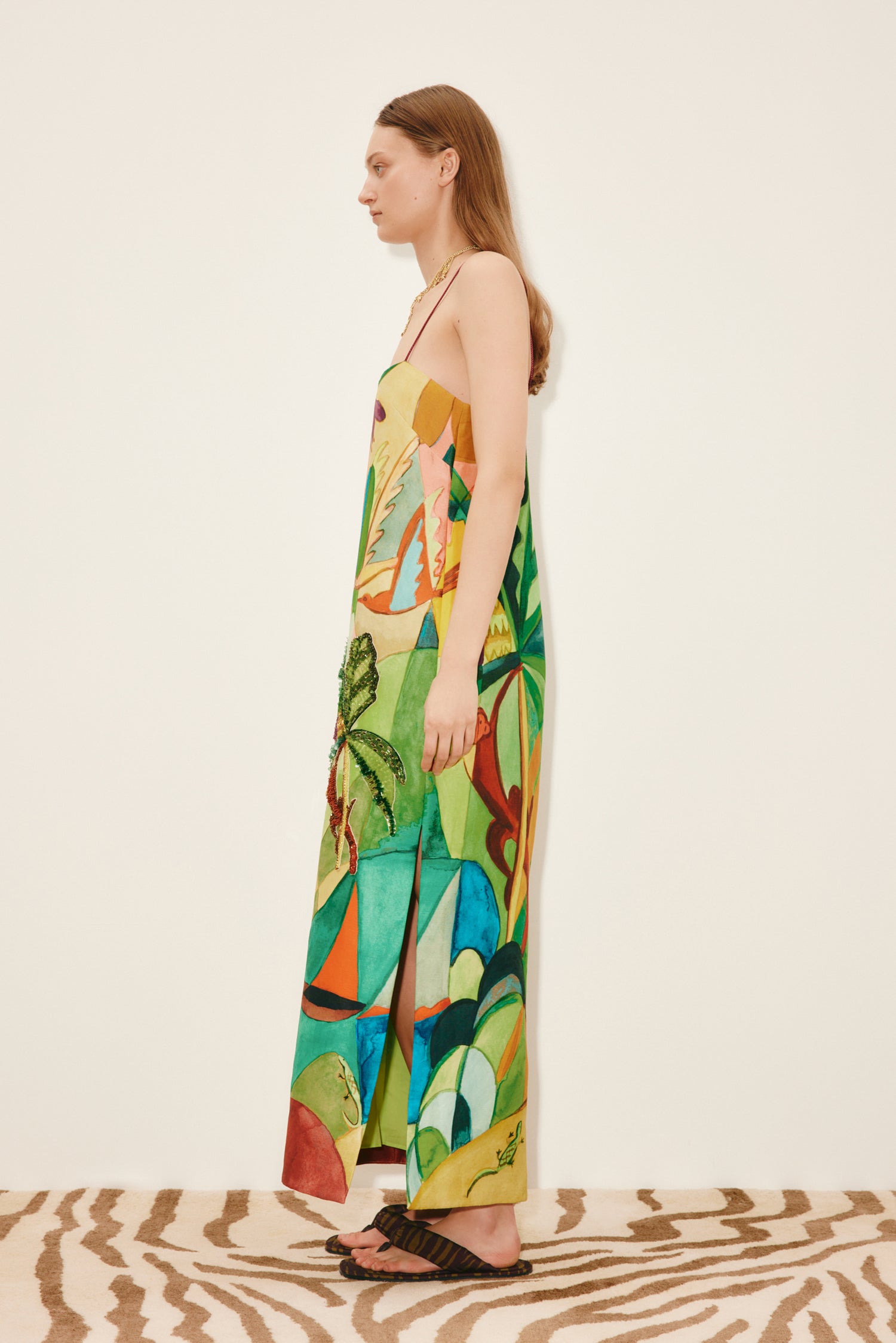 Mokshini Embellished Midi Dress Dresses ALEMAIS