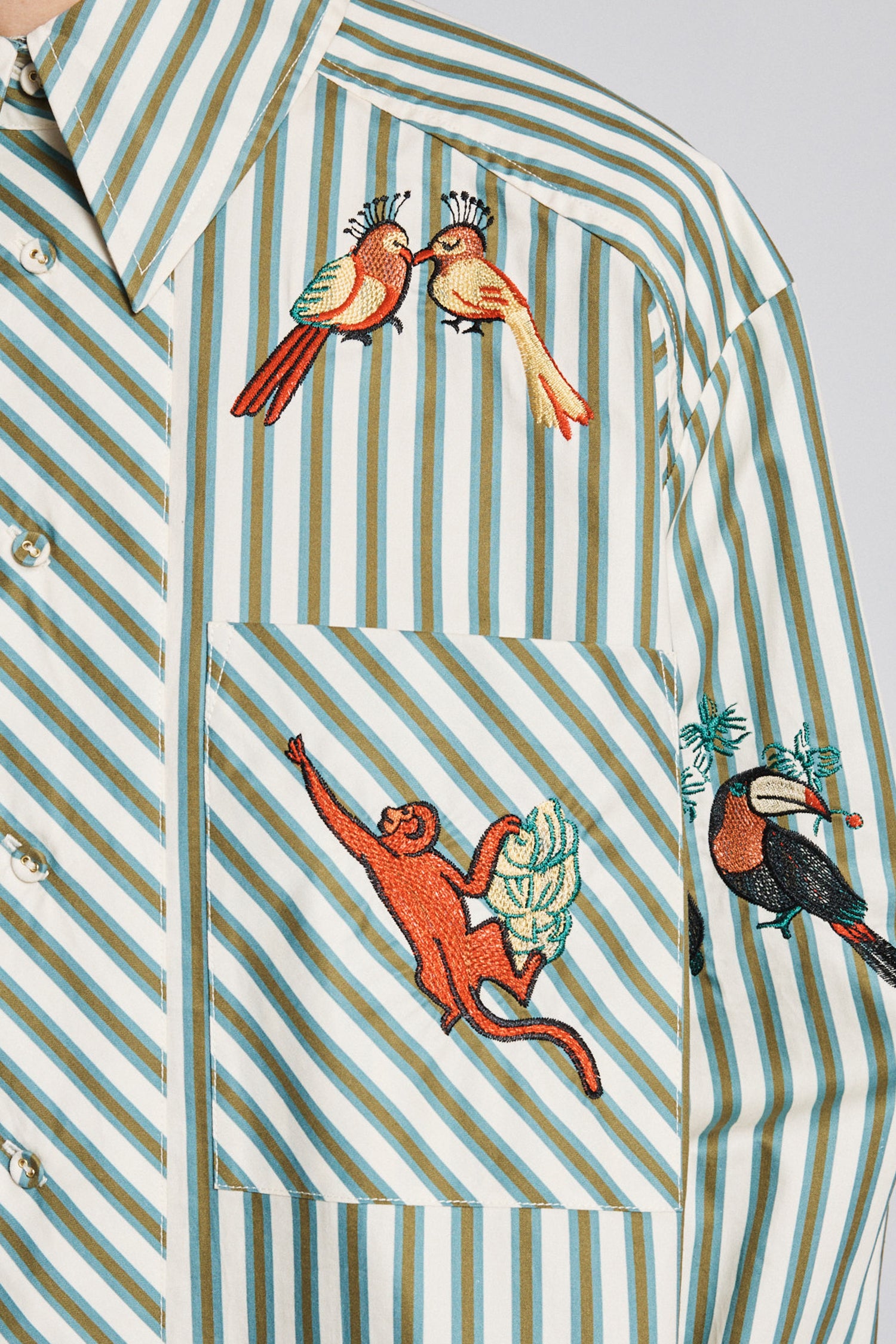 Bisou Embroidered Long Sleeve Shirt shirt ALEMAIS