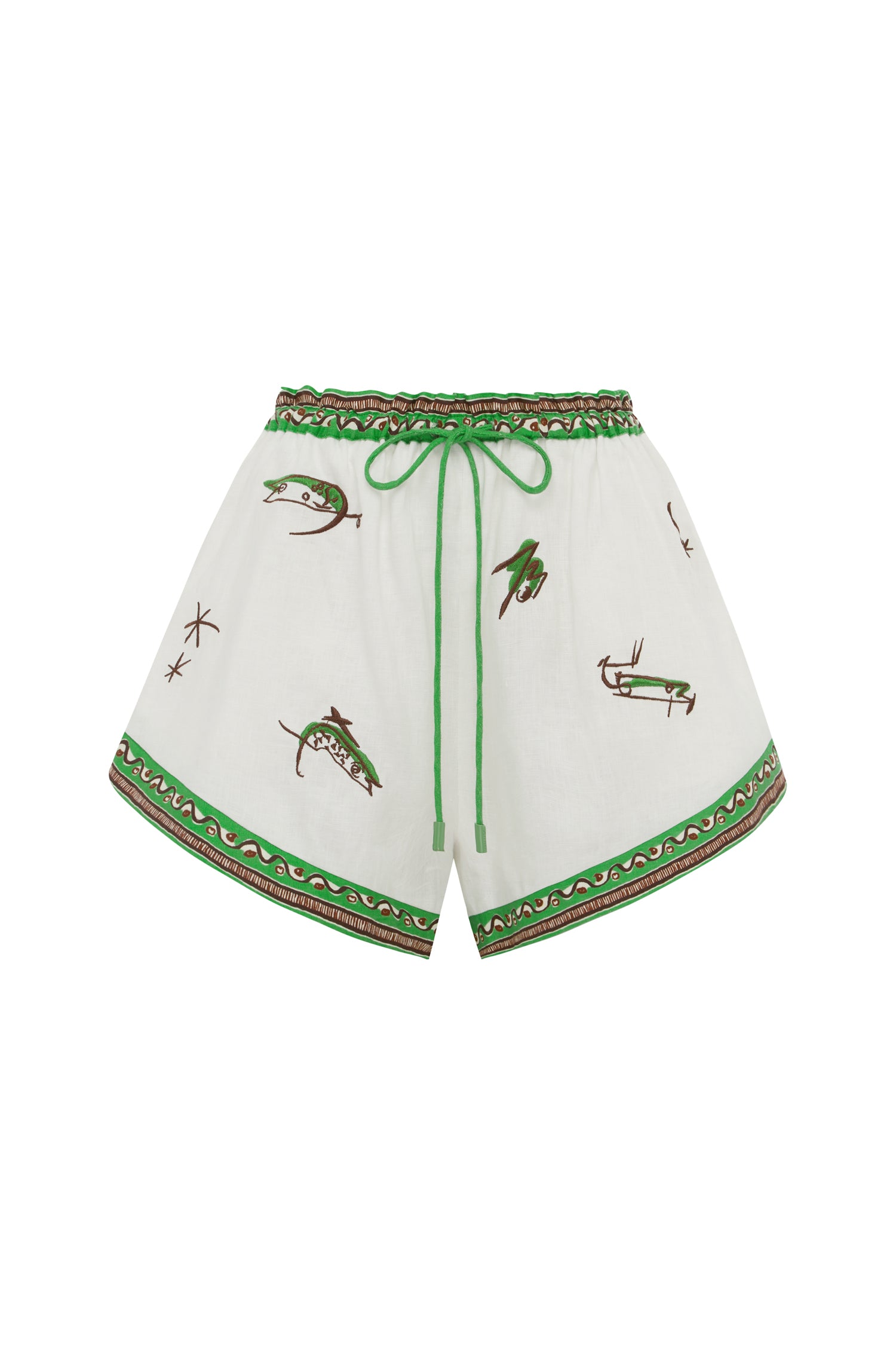 Wanda Embroidered Short Shorts Alèmais