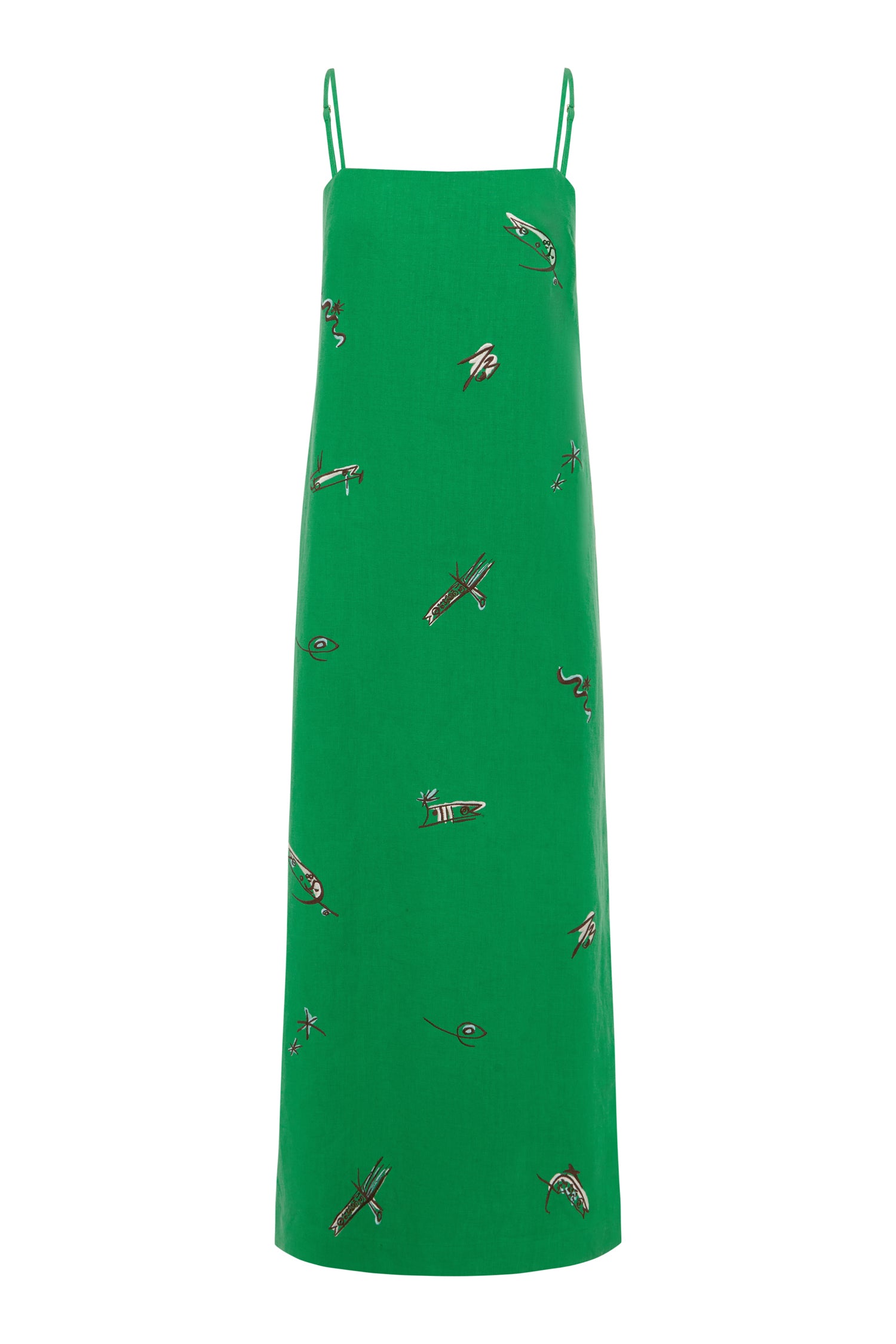 Wanda Embroidered Midi Dress Dresses Alèmais
