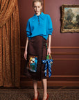 Claudia Azure Knit Polo jacket Alèmais