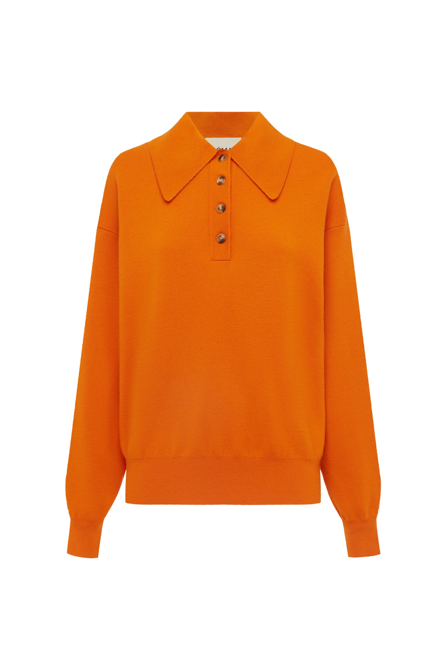 Claudia Tangerine Knit Polo jacket Alèmais