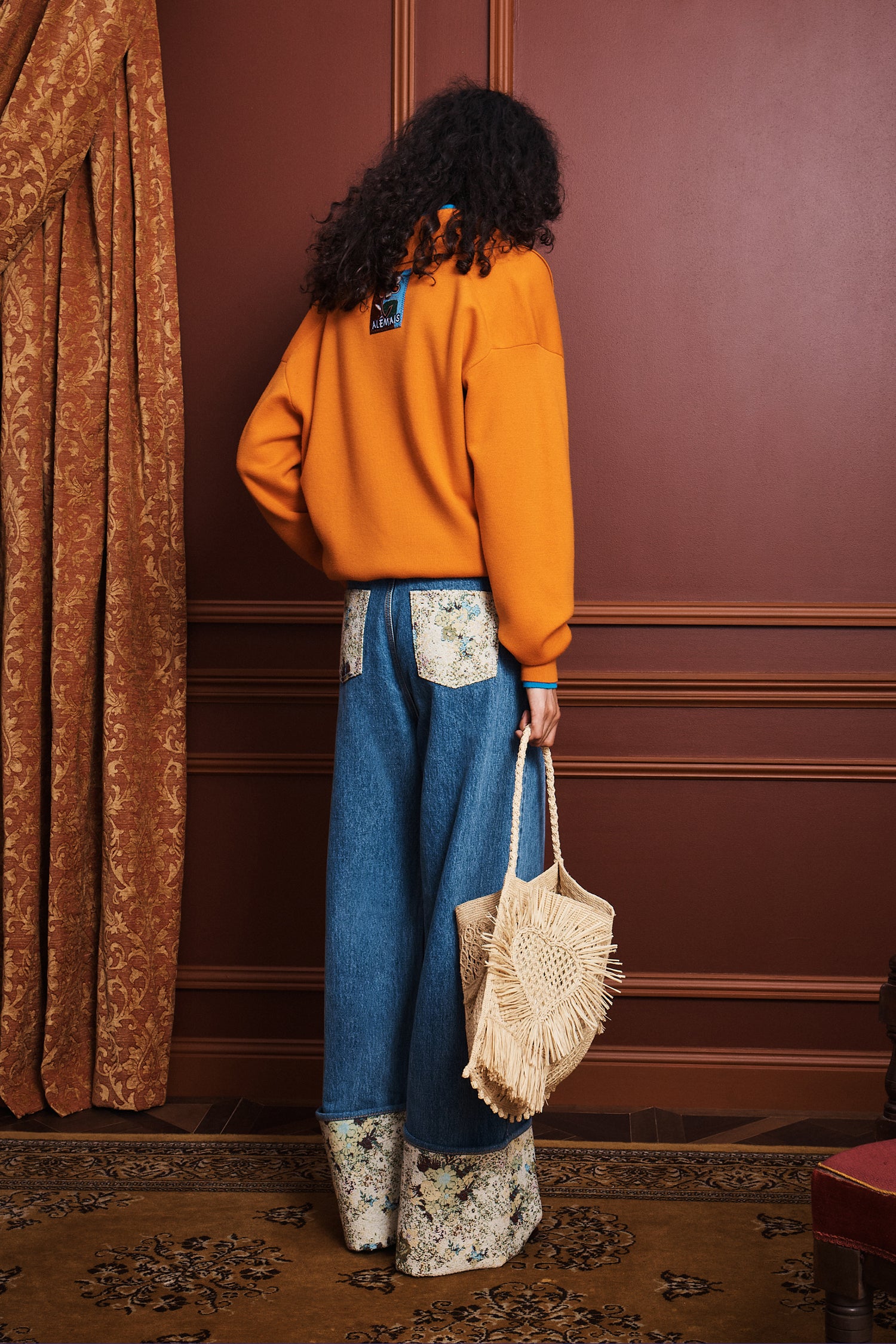 Claudia Tangerine Knit Polo jacket Alèmais