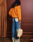 Claudia Tangerine Knit Polo jacket Alèmais