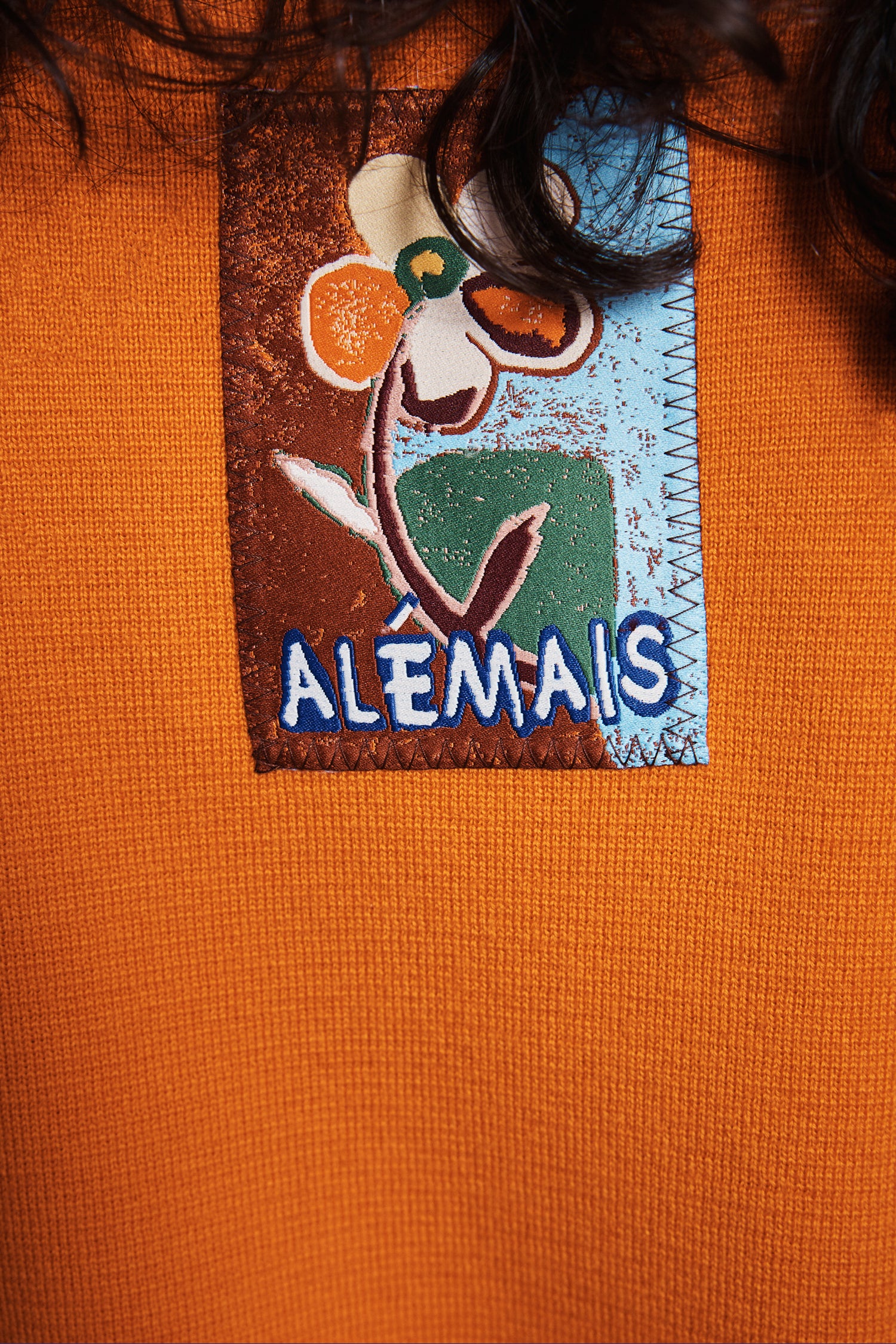 Claudia Tangerine Knit Polo jacket Alèmais