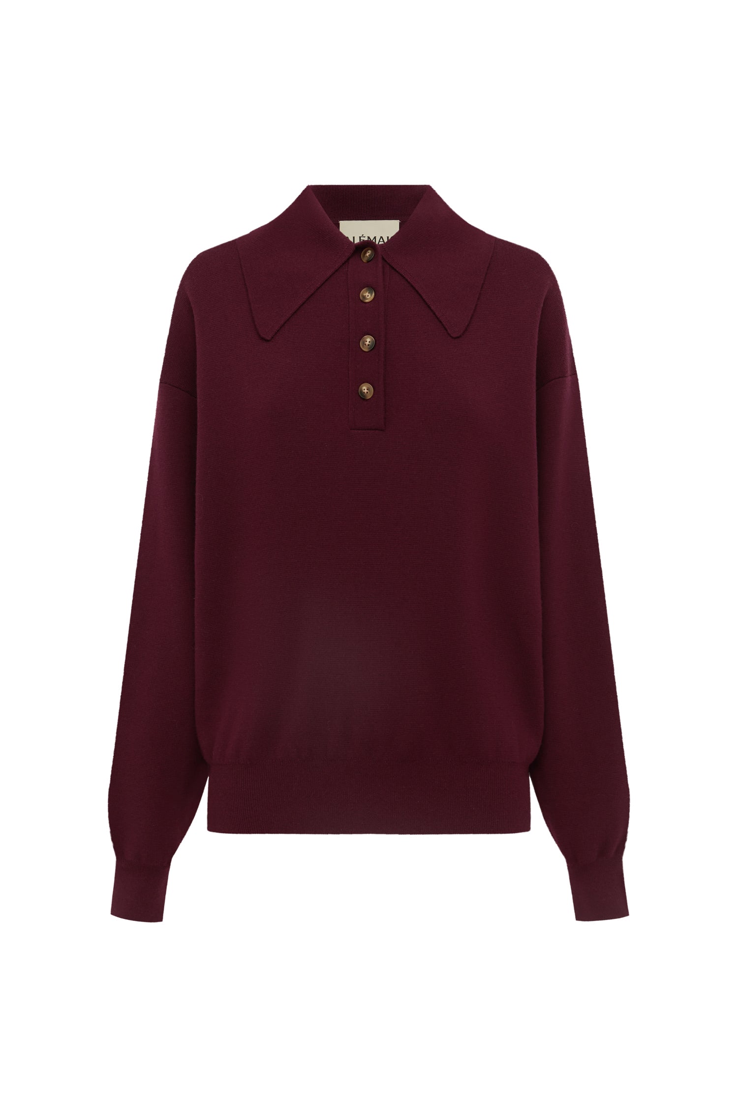 Claudia Plum Knit Polo jacket Alèmais