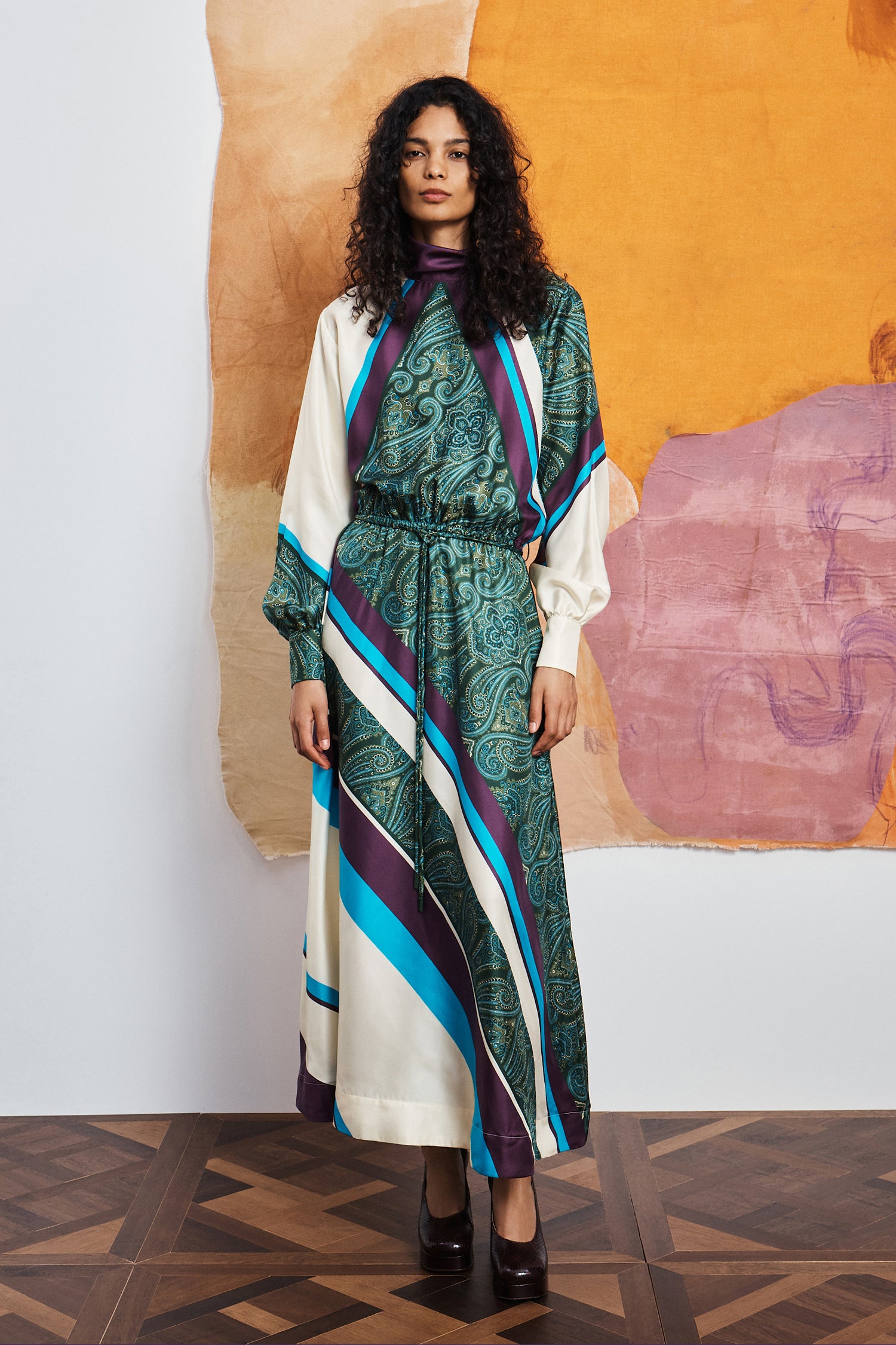 Joni Silk Midi Dress Dresses Alèmais