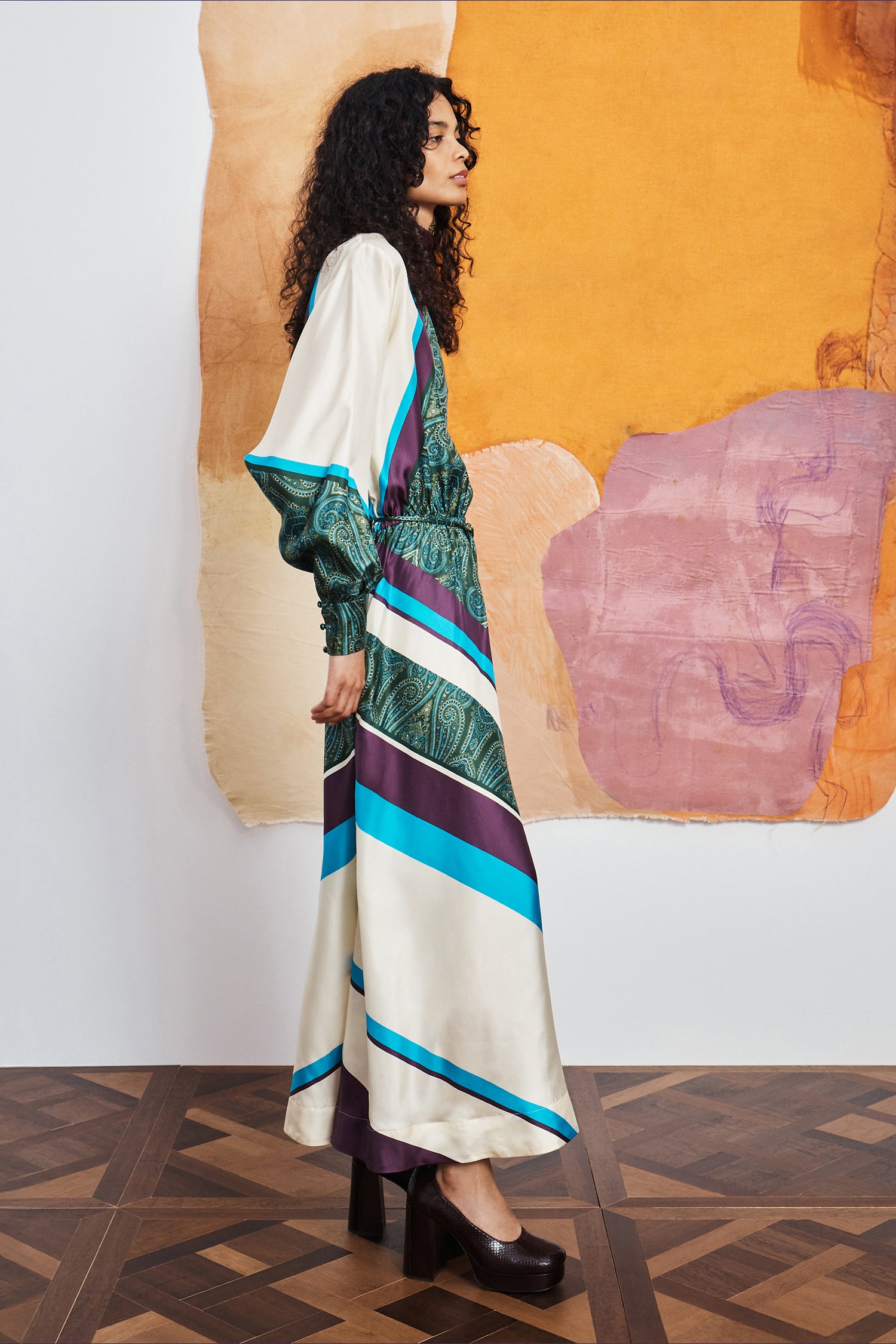 Joni Silk Midi Dress Dresses Alèmais