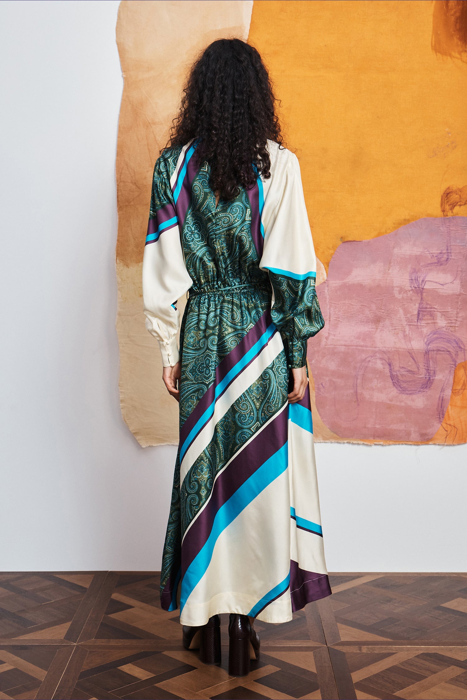 Joni Silk Midi Dress Dresses Alèmais