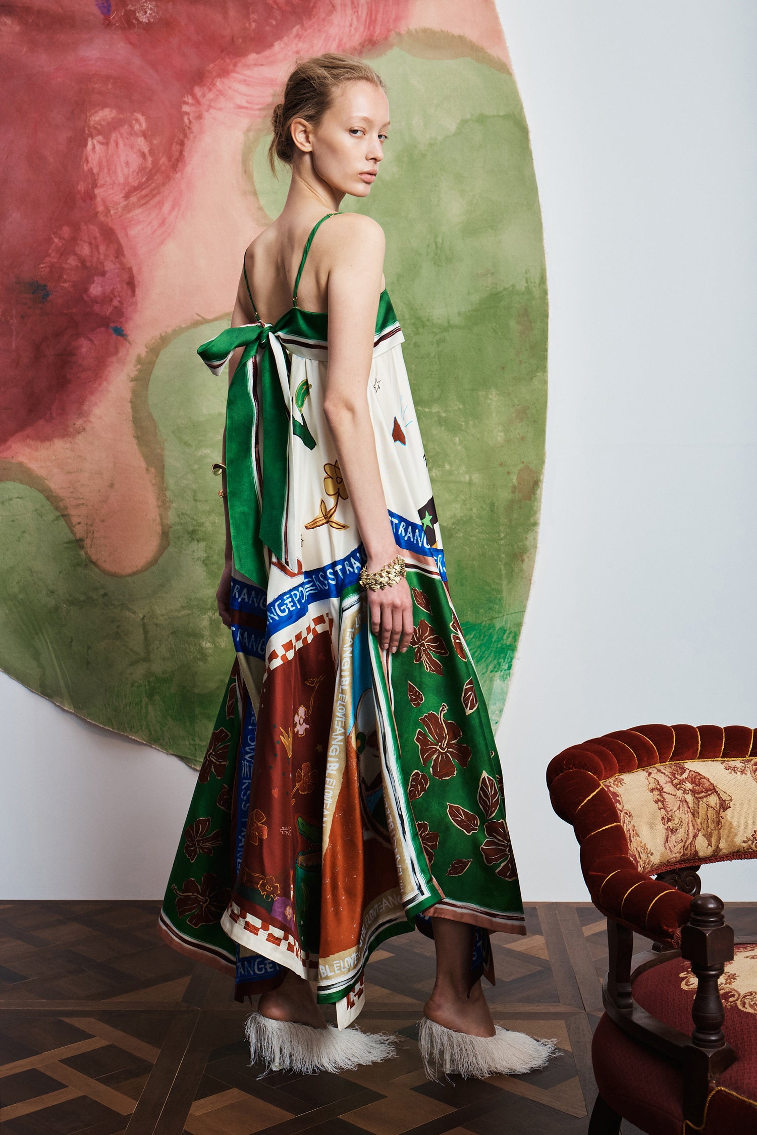 Tangible Love Silk Midi Dress Dresses Alèmais