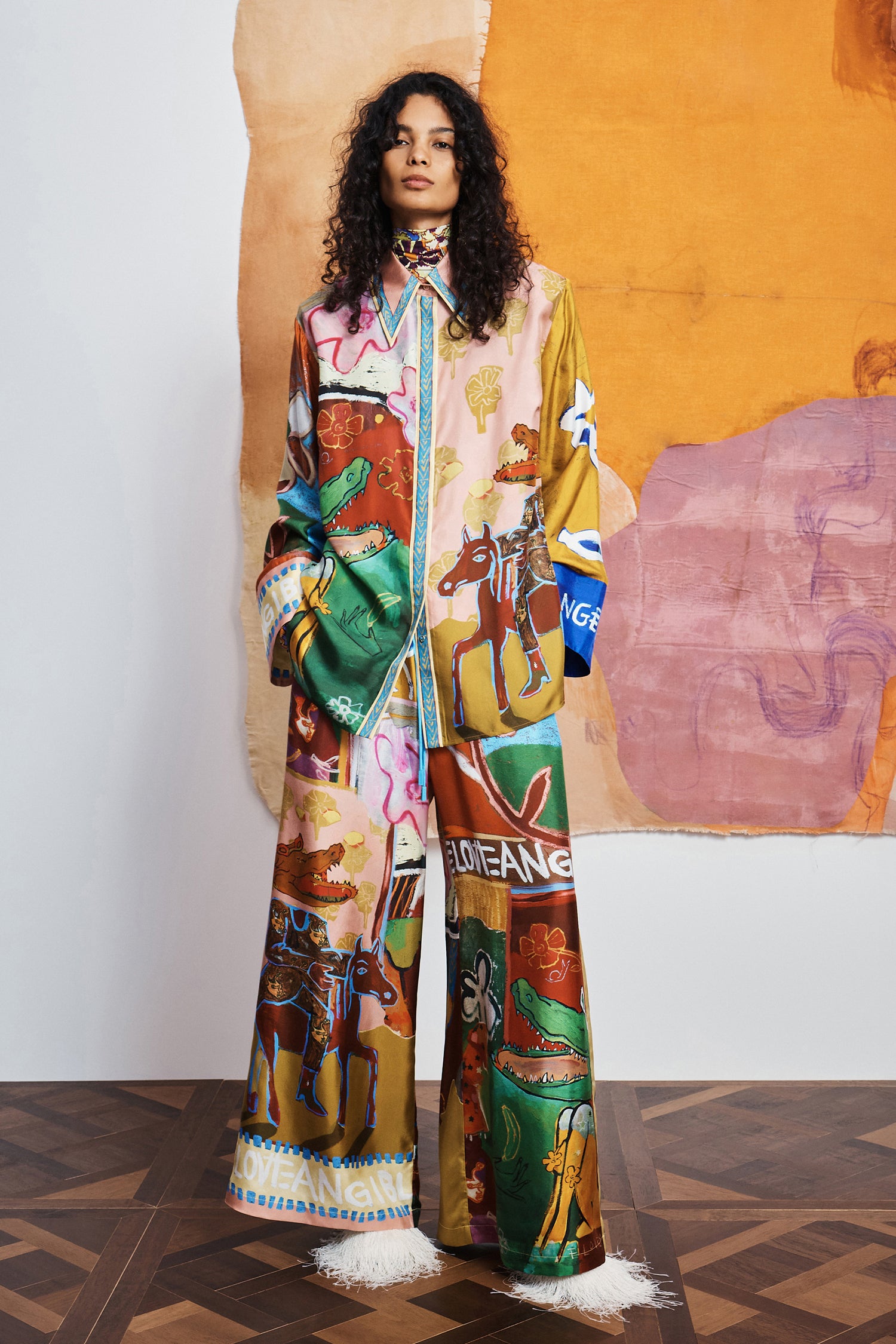 Mlak Silk Pant Pants ALEMAIS
