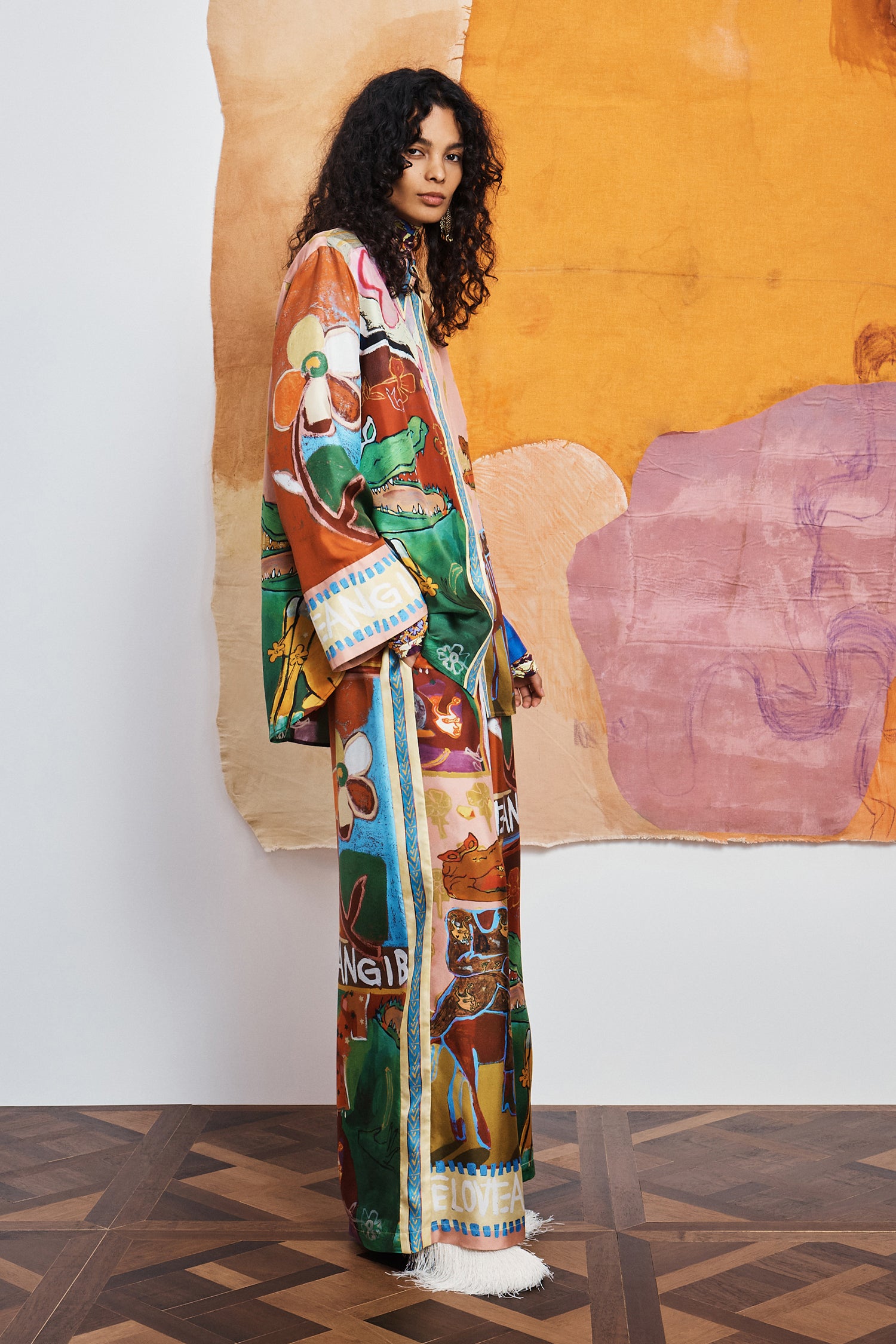 Mlak Silk Pant Pants ALEMAIS