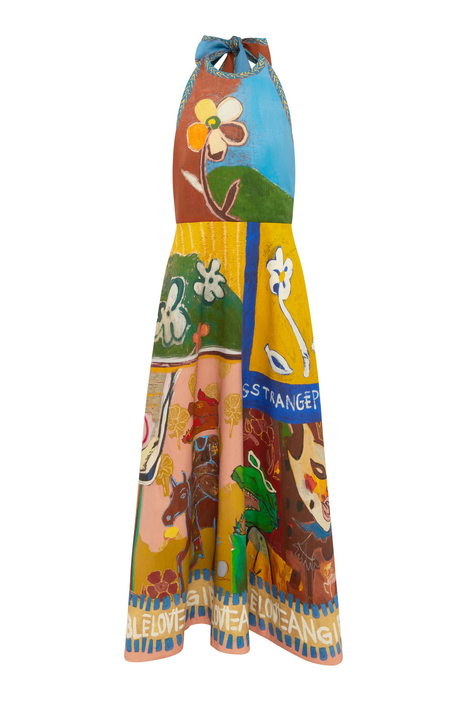 Mlak Halter Midi Dress Dresses ALEMAIS