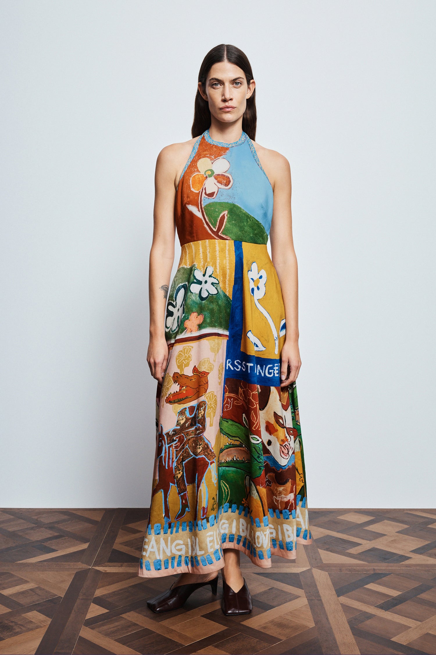 Mlak Halter Midi Dress Dresses ALEMAIS