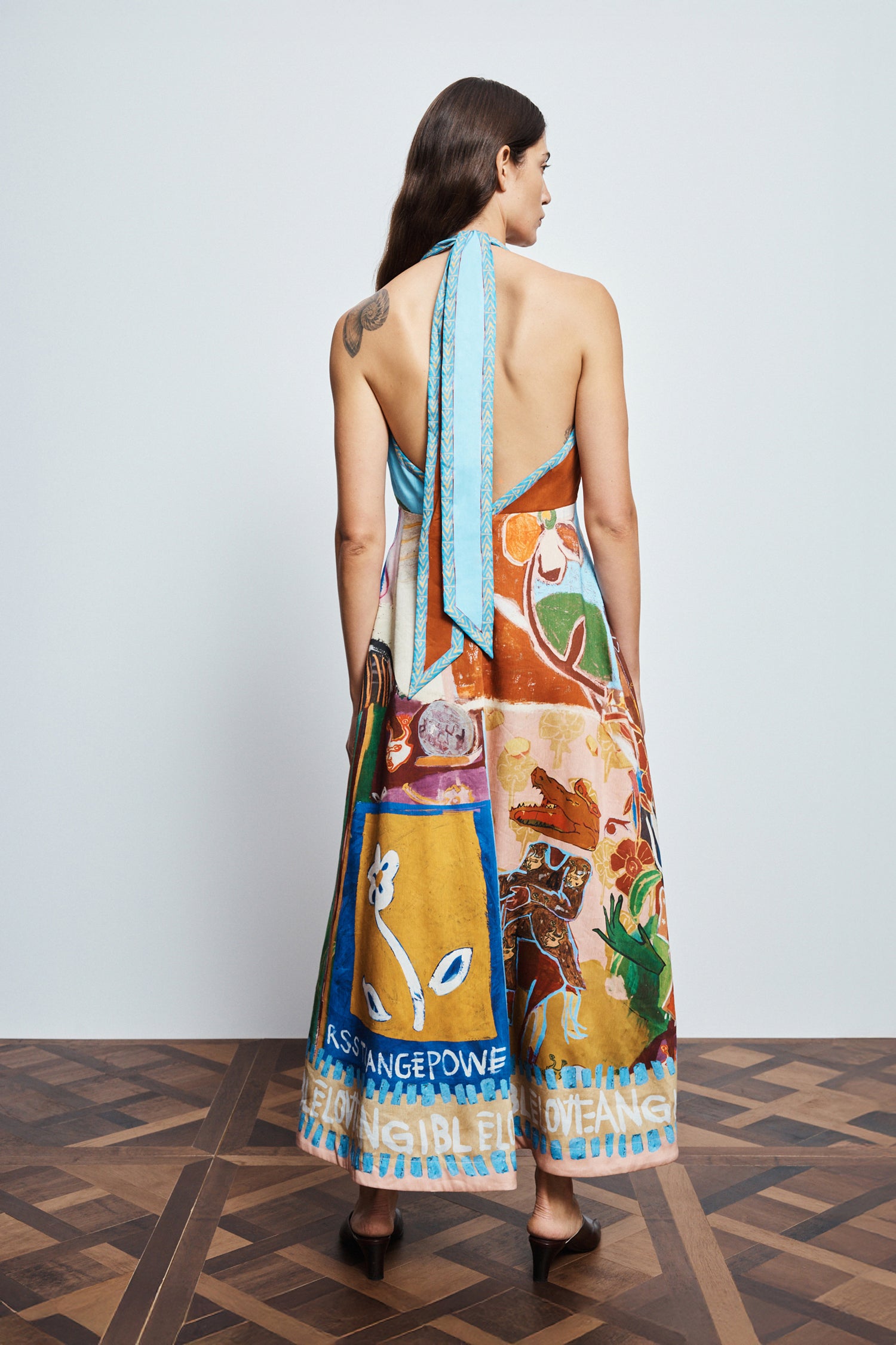 Mlak Halter Midi Dress Dresses ALEMAIS