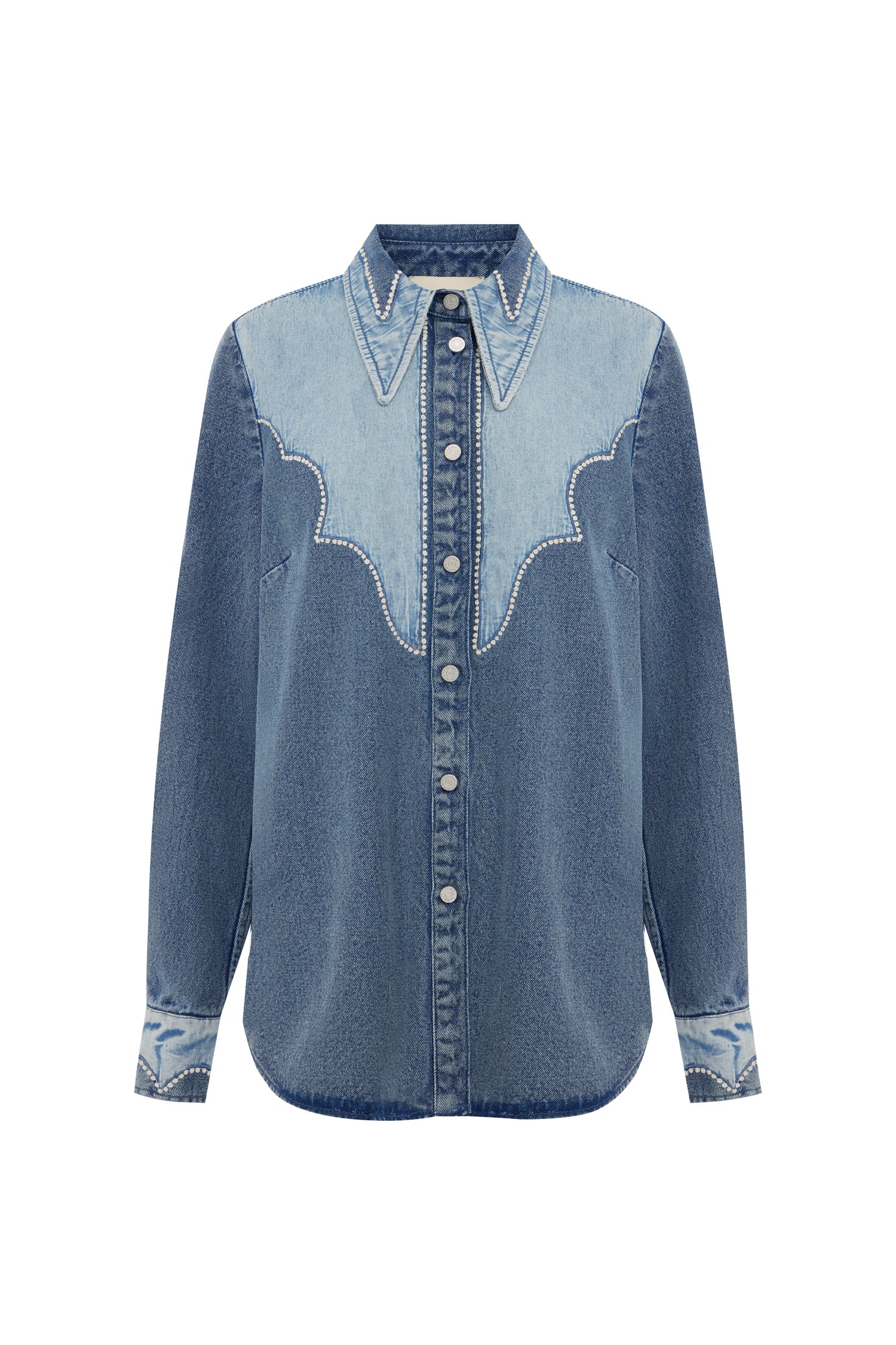 Jesse Denim Applique Shirt shirt Alèmais