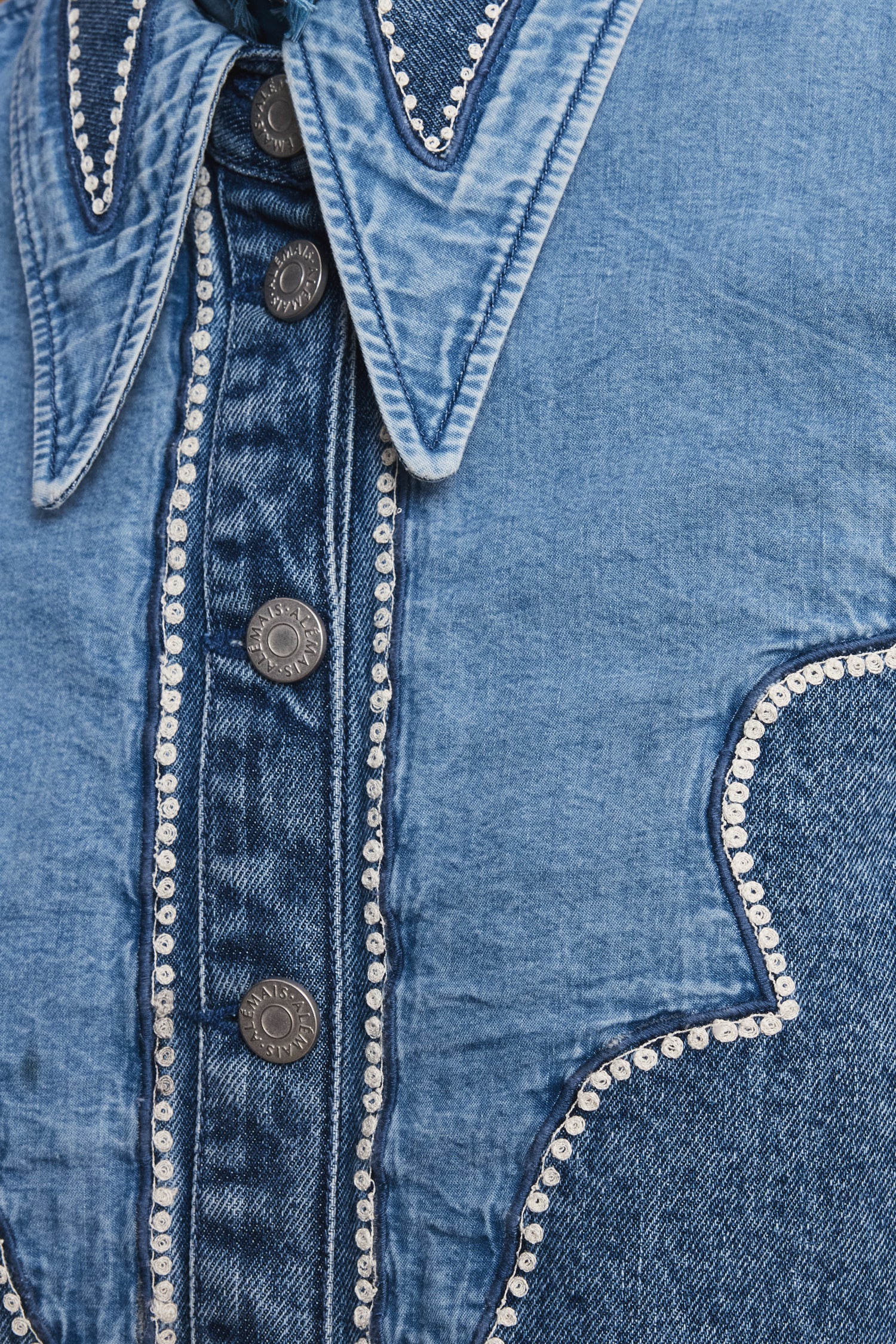 Jesse Denim Applique Shirt shirt Alèmais