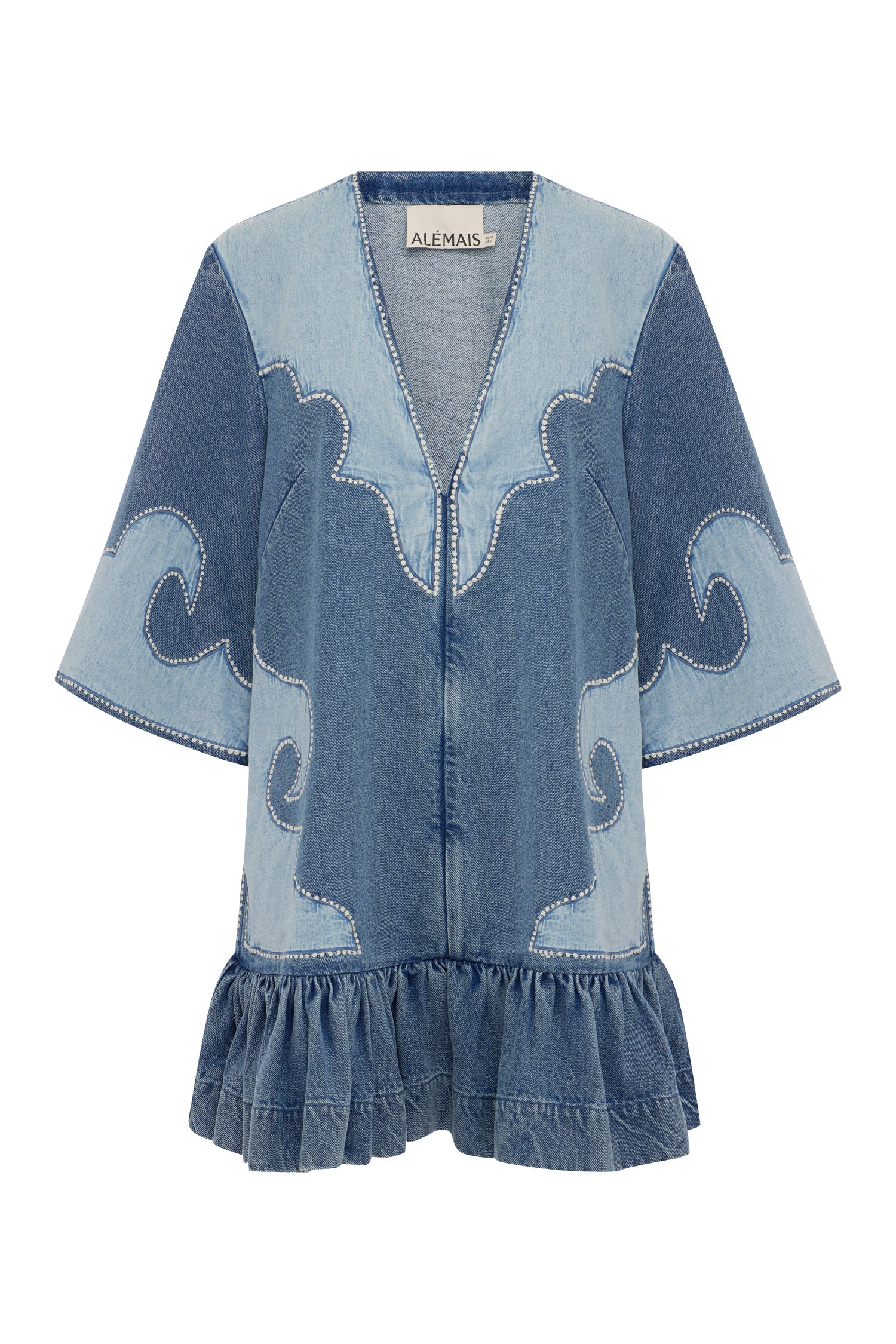 Jesse Denim Applique Mini Dress Dresses Alèmais