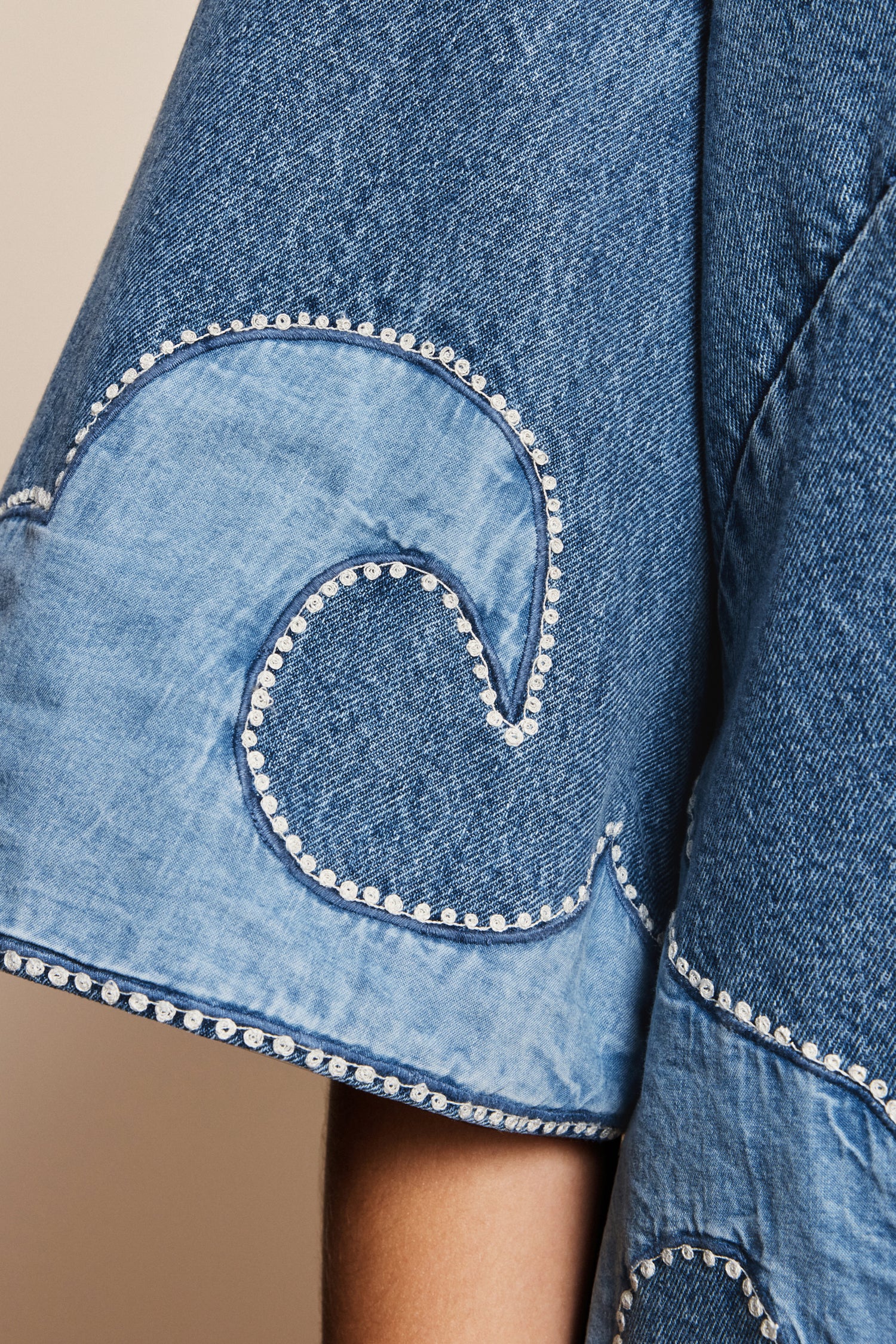 Jesse Denim Applique Mini Dress Dresses Alèmais