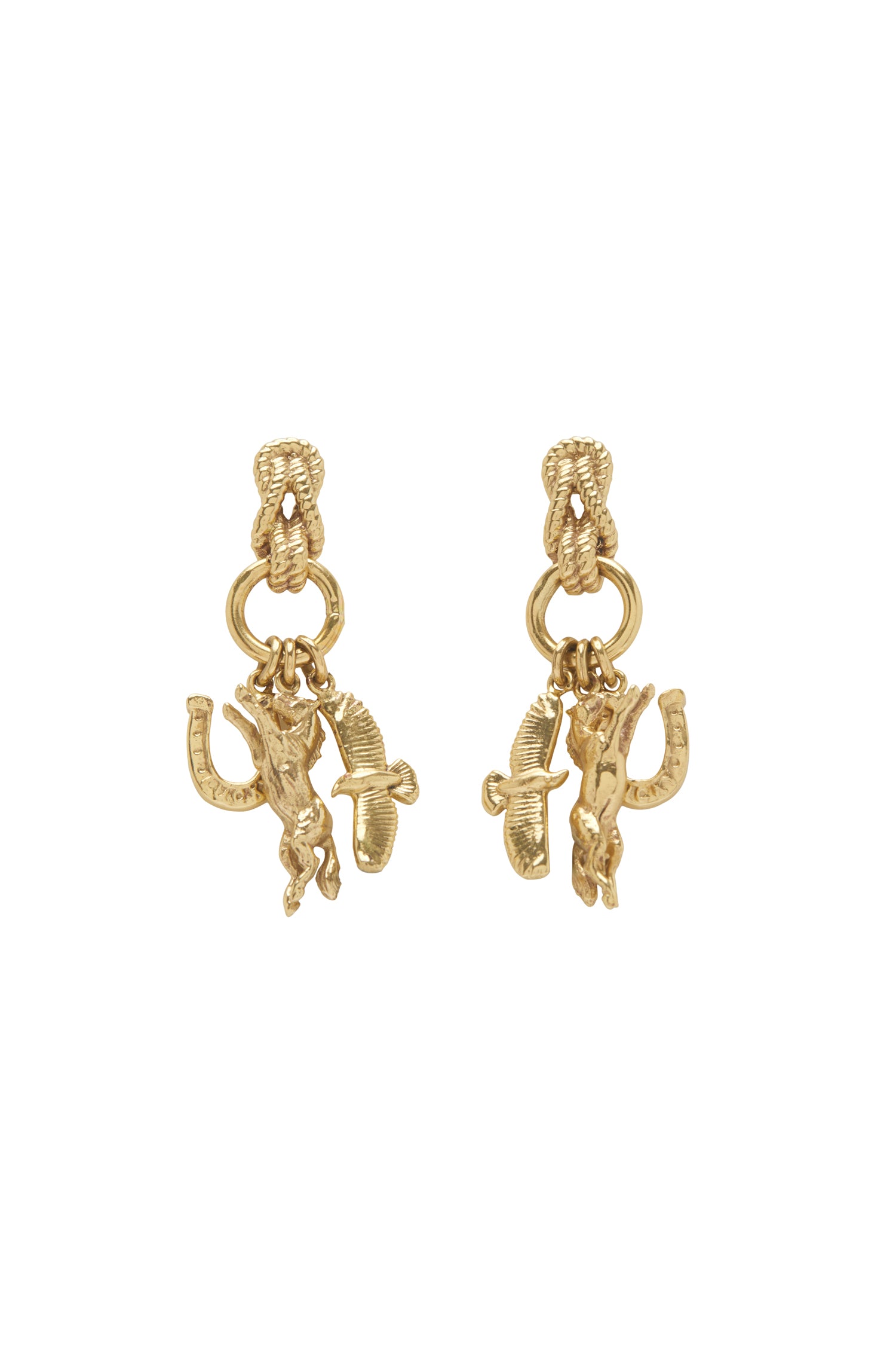 Django Horse Charm Drop Earrings Earrings Alèmais