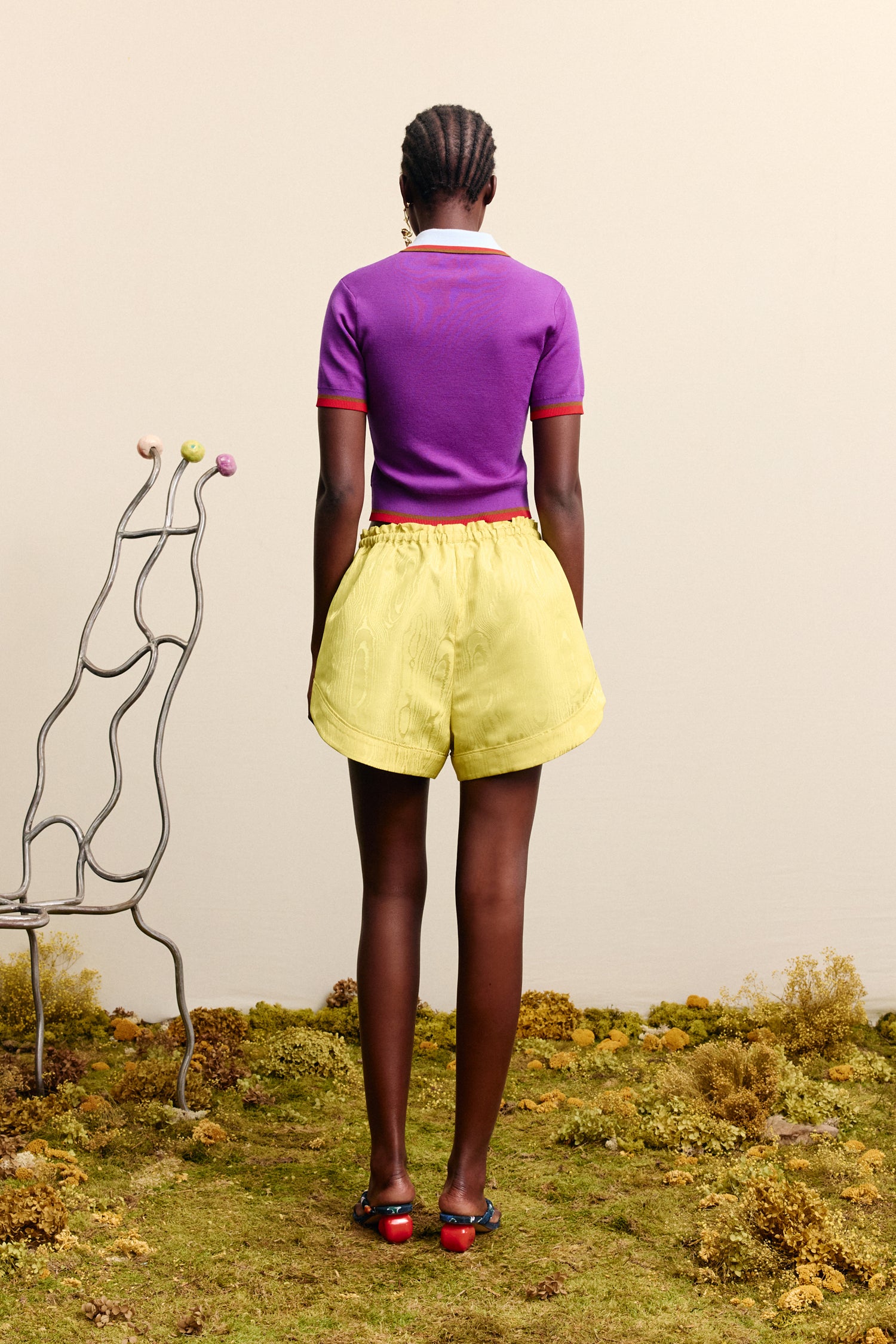 Alémais Josefina Knit Polo Violet shirt Alémais